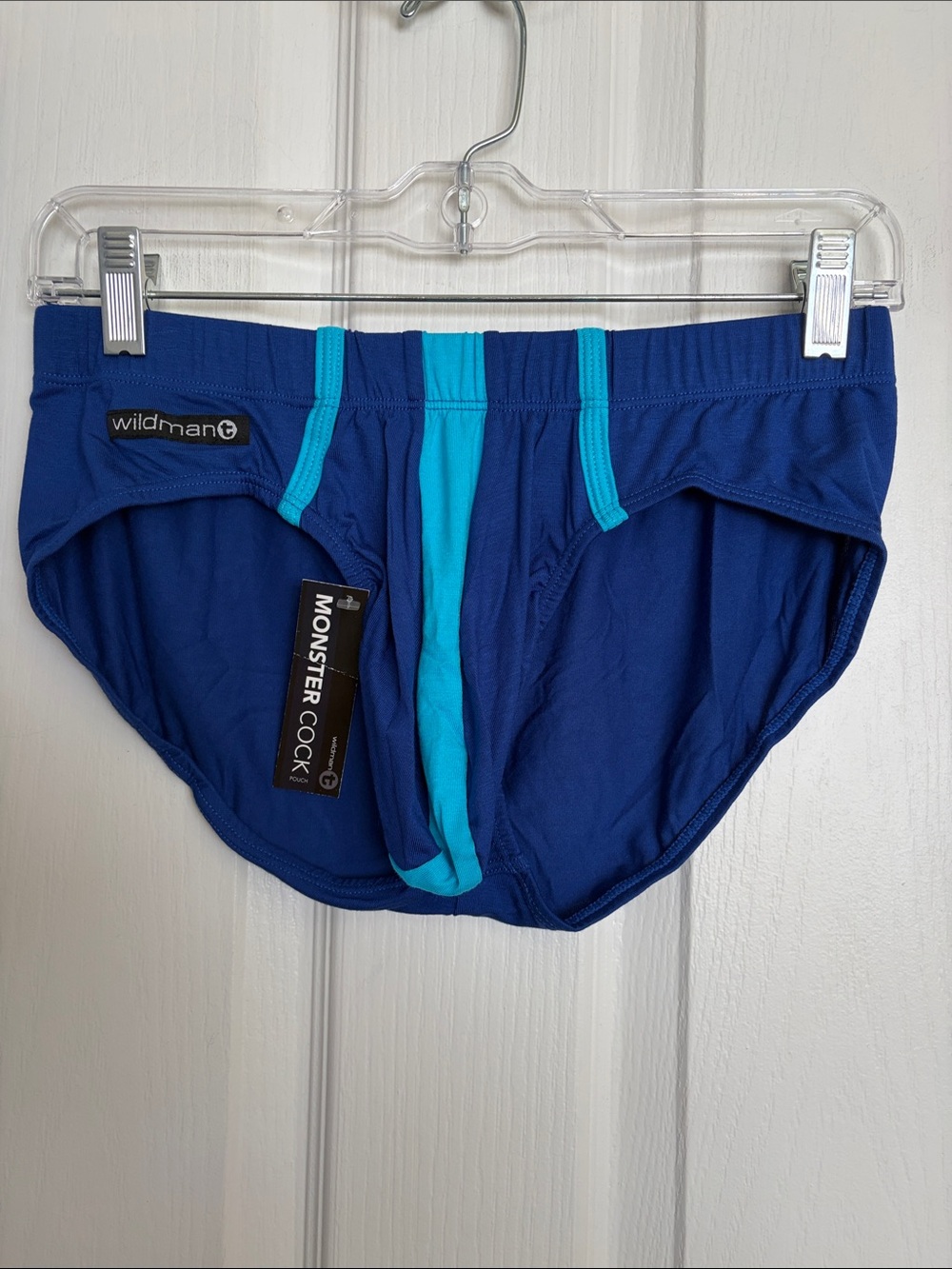 New with tags.  Wild Man - Briefs, Swim.  Blue and Teal.